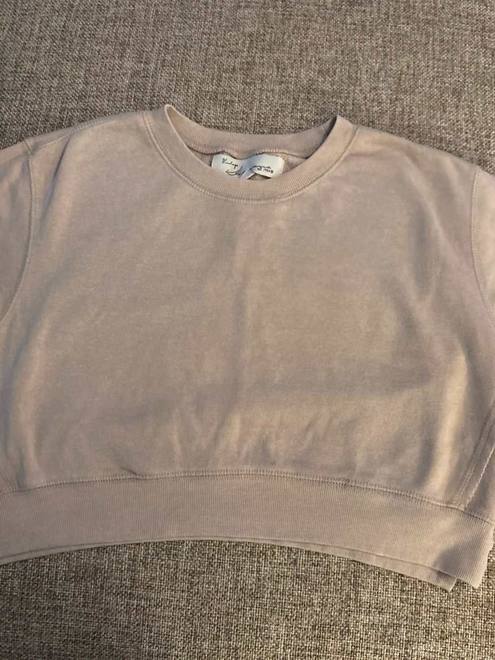 Vintage Havana Mauve Crewneck Cropped Sweatshirt